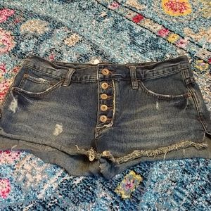 EUC free people denim shorts